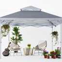 COOSHADE 13x13Ft Pop Up Canopy Tent Instant Folding Shelter 169 Square Feet Large Outdoor Sun Protection Shade(Grey) (Gray)