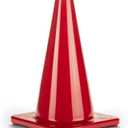 Champion Sports High Visibility Flexible Vinyl Cones for Sports Training, Agility Drills, Field & Gym Marking Sets (Red)