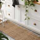 Hausattire Hand Woven Jute Runner Area Rug 2.5'x8' - Natural,Reversible Farmhouse Boho Rustic Area Runner Rugs for Hallway, Kitchen,Living Room,Bedroom|Decorative Floor Rugs-30x96 Inches