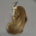 CJL HAIR Claw Clip Short Ponytail Hair Extensions DIY Bendable Metals Messy Bun Hair Piece for Wonen Wavy Curly Synthetic Fake Hairpieces Gloden Blonde and Beach Blonde Tips