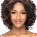 SEVENCOLORS Wigs for Black Women Afro Short Curly Bob Wigs Synthetic Hair African American Wig Natural Looking Glueless Big Curly Wigs(Brown Mixed Blonde)
