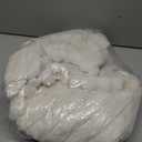 decorUhome Cozy Faux Fur Throw Pillow Covers 26x26 Set of 2 Decorative Soft Plush Striped Modern Farmhouse Boho Couch Euro Sham Pillow Cases with Velvet Back for Sofa Bed Living Room, Cream White