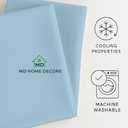 Luxury Egyptian Cotton Sheets Queen Size, Deep Pocket Fitted Sheet Fits 18"-24" Mattress, Soft, Breathable, Hotel Quality Bed Sheets, 4-Piece Queen Set, Light Blue Solid, Cooling Cotton Bedding