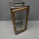 TOLEDO lantern, glass, brown, 43 cm