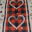 Artoid Mode Buffalo Plaid Love Hearts Valentine's Day Table Runner, Seasonal Kitchen Dining Table Decoration for Indoor Home Party 13x60 Inch