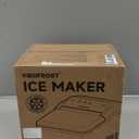 Nugget Ice Maker Countertop, 35lbs/24H Sonic & Chewable Pellet Ice, Quiet Operation, Self-Cleaning Anti-Scale System, Portable Crushed Ice Machine, Premium Stainless Steel, Ice Scoop (Black)