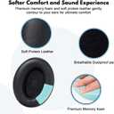 Replacement Earpads for Bose QuietComfort Ultra Premium Memory Foam Cushions with Soft Protein Leather, Enhanced Noise Isolation, Easy Installation, for Bose QC Ultra Headphones (Black)