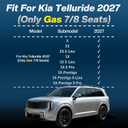 Compatible with Kia Telluride 2027(Only Gas) 7/8 Seats Floor Mats & Cargo Liner,All Weather Protection,Waterproof,Anti-Slip TPE Floor Mats & Trunk Mat Compatible with Kia Telluride 2027 Accessories