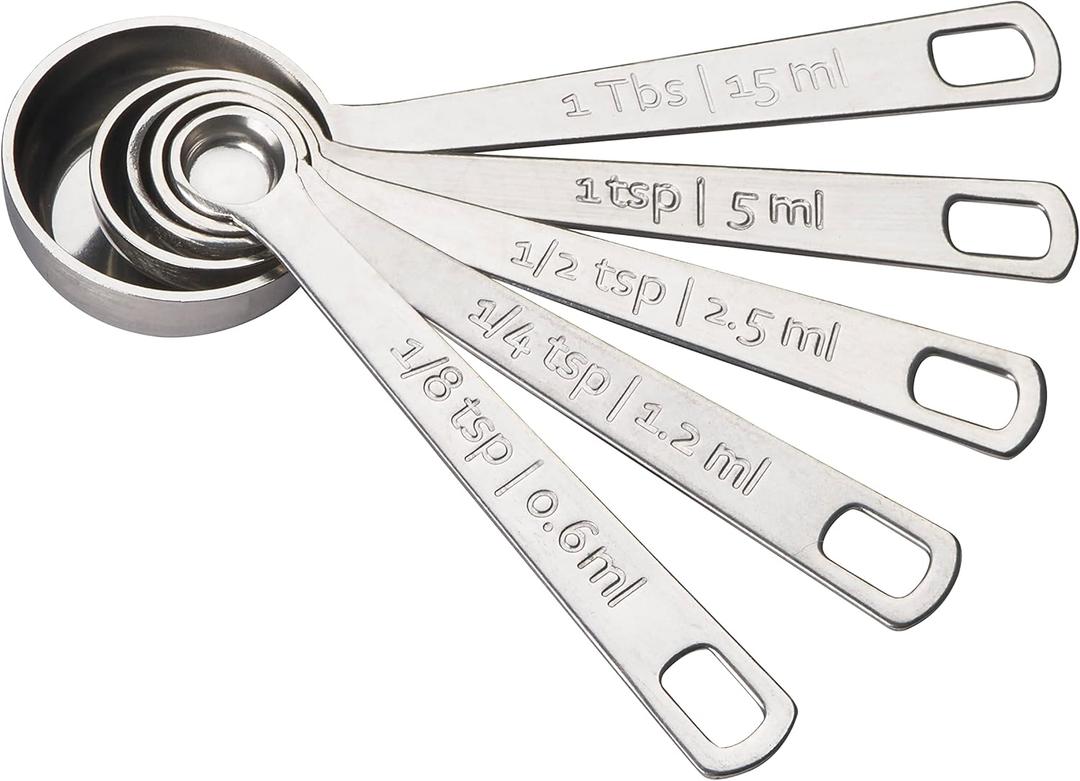 Le Creuset Stainless Steel Measuring Spoons, Set of 5 (8 inches)