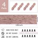 4 Pack Dusty Pink Cheesecloth Table Runner 20 x 120 inch Gauze Table Runners 10 FT Long,Semi Sheer Cheese Cloth Fabric Table Runner Bulk for Wedding,Party,Baby Shower,Bridal Shower Decoration