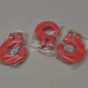 Therwen 4 Pack 5/16" G80 Logging Chain Choker Hook Slip Metal Log Hook with 2 Tons 4400lbs Working Load Limit, Red