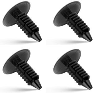 Spurick Set of 4 Bumper Plugs Front License Plate Holes Cover Clips, Plug Bumper Holes for Chevrolet Dodge Buick Ford Honda Toyota, etc (Black)