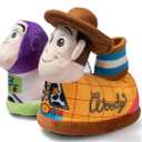 Disney Pixar Toy Story Woody and Buzz Sock Top Slippers for Kids Size 7-8