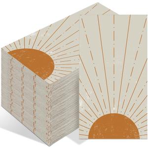 Tinlade Disposable Hand Napkins Guest Towels Disposable Bathroom Hand Napkins Guest Decorative Kitchen Towels for Party Dinners Wedding Bathroom(100 Pcs,Orange Sun)