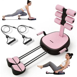 Ab Crunch Machine, Portable Sit Up Exercise Equipment with Resistance Band, Ab Core Workout Home Equipment for Stomach, 200LBS Weight Capacity