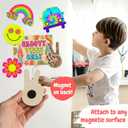 BOIKOKY 12 Pack Pre-Packaged Groovy Party Favors, Wooden Retro Cutouts with Magnets & Painting Kits for Kids, 70s Theme Birthday Decorations & Thank You Gifts for Guests