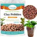 Legigo 10 LB Organic Leca Clay Pebbles for Plants, 4mm-16mm 100% Natural Leca Balls for Indoor Plants, Hydroton Clay Pebbles for Plants Hydroponic Aquaponics Growing Orchid Drainage Terrarium