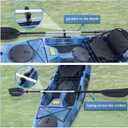 Huntury Kayak Paddle Holder, Save Kayak Track Space, Fishing Net, Fishing Poles Holder for Fishing, Track Mount Accessories