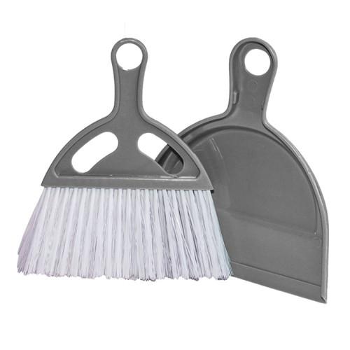 Mini Broom and Small Dustpan Brush - Hand Broom and Dustpan Set, Mini Dust pan and Brush Set, Small Dust pan for Cat Litter, Kitchen, Tables, Countertops, Cars, etc. 