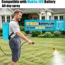 SideKing Battery Powered Backpack Sprayer 3.2 Gallon, 0-80 PSI Adjustable Pressure Sprayer Compatible with Makita 18V Battery, Electric Sprayer with Wand, 5 Nozzles, 2.0Ah Battery&Charger Included