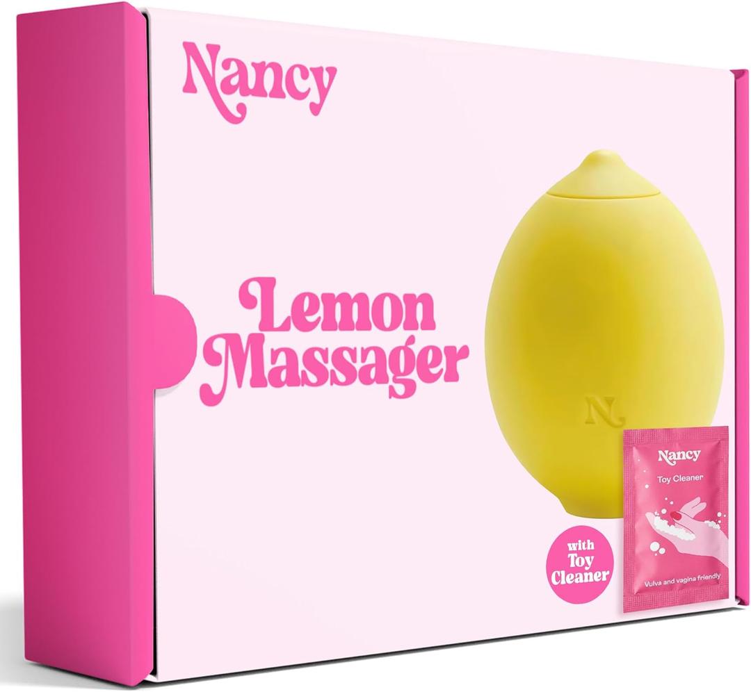 Hello Nancy Lemon Personal Massager for Women, Handheld Air Pulse Massager with 12 Intensities, Discreet Rechargeable Wellness Device