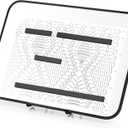 Flutesan 11 x 14 Inches Knitting Pattern Holder with 4 Replacement Magnets Knitting Chart Keeper Magnetic Board Cross Stitch Supplies for Crochet(Black Border)