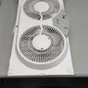 HOLMES 9" Twin Digital Window Fan, Reversible Airflow Blades, In/Out Exchange, 3 Speeds, Built-In Extender Panels, Ideal for Home, Bedroom or Office, Remote Control, White