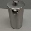 SZHETEFU 12 OZ French Press Coffee Maker, Sturdy Insulated Full Stainless Steel Coffee Press, Mini Small Camping French Presses Maker, 1-2 Cup Teapot for Kitchen Travel Elegant Silver 350ml