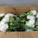 [100]Pcs Realistic Artificial flowers White Roses Bulk, Silk Flowers for wedding decorations & Home Decor, Bridal Bouquets & Centerpieces, Perfect for Halloween & Valentine's Day Decorations (100)