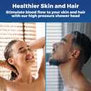 High Pressure Shower Head - Anti-Clogging Silicone Nozzles - 2.5 GPM Removable Restrictor - Easy to Clean Adjustable Replacement - easy to install with Plumbers Tape - 6 inch - Classic Chrome Finish