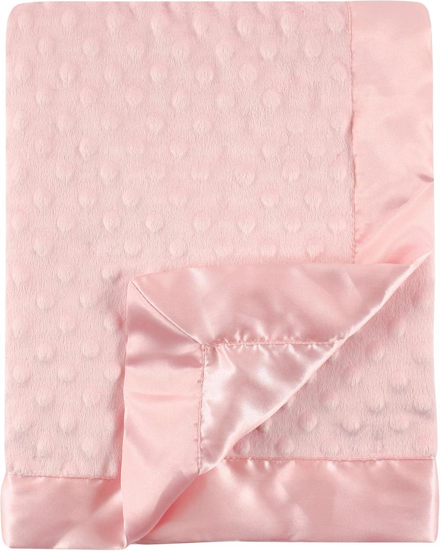 Hudson Baby Unisex Baby Plush Mink Blanket, Pink, One Size