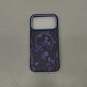 DOMAVER for iPhone 17 Pro Max Case, Magnetic Phone Case for iPhone 17 Pro Max [Compatible with MagSafe] Slim Fit Flowers Floral Design Shockproof Protective Bumper Women Men Girls Cover - Deep Blue