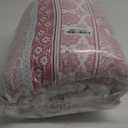 Pink Comforter Set Queen Size,Boho Striped Bed in a Bag 8 Pieces,Paisley Soft Microfiber Bedding Comforter Set