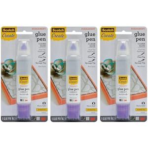 Scotch Scrapbookers Glue with Two-Way Applicator, 1.6 Ounce, (Pack of 3) And DUCK Masking Masking Tape