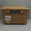 PopWise Raised Toilet Seat with Handles, 500 lb Anti-Wobble Frame, Easy to Install Toilet Seat Risers for Senior, Pregnant, Post-Surgery, Adjustable Height & Width Toilet Seat Riser, Fits Most Toilets