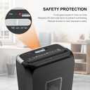 Bonsaii Paper Shredder for Home Use, 3.4 Gal Wastebasket, 6 Sheet Crosscut Paper Credit Cards, Staples, and Clips Shredder for Home Office Use, Portable Handle Design (C237-B New Version)