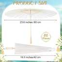 Aodaer 80 Pieces 23.6 Inch Wedding Paper Umbrellas with Storage Boxes White Decorative Chinese Japanese Parasol Umbrella Crafts DIY Painting Umbrella Decor for Wedding Bridal Party Photography