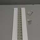 Necklace Holder, Upgraded Extra Large Wall Necklace Organizer with 30 Hooks Wall Mounted Necklace Hanger with Jewelry Tray/Cosmetics Shelf Rustic Pine Wood Holder (White)