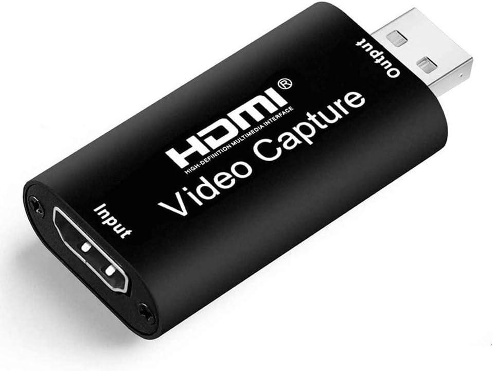 HDMI Video Capture Card, 4K HDMI to USB Capture Card Full HD 1080P 30fps, Record via DSLR, Camcorder, Action Cam for Live Streaming, Compatible with Nintendo Switch, PS4, Xbox One, PC
