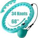 OurStarry 34 Knots Weighted Workout Hoop Plus Size, Smart Waist Exercise Ring for Adults Weight Loss