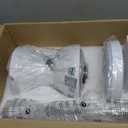 Ceiling Fans with Lights and Remote/APP Control, 33 Inch Low Profile Flush Mount Ceiling Fan with 3 Colors Dimmable LED, Reversible 6 Speeds DC Motor for Outdoor Patio, Kids Room, Bedroom White