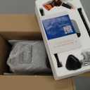 Giraffe Tools Retractable Hose Reel with 1/2 Inch x 100FT, Heavy Duty Ground Mount Garden Hose Reel, Automatic Rewind,with 9-Function Sprayer Nozzle & Flexible Swivel Base