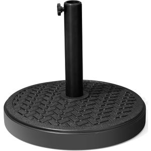 Crestlive Products Umbrella Base, 45lbs Patio Umbrella Stand for Market Umbrella, Heavy Duty Round Cement Base for Outdoor, Deck, Lawn, Garden, Weave Decorative Pattern