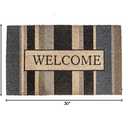 NoTrax, Welcome Gray, Vinyl-Backed Natural Coir Doormat, Entry Mat for Indoor or Outdoor Use, 18"x30", C12 (C12S1830WG)