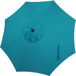 Blissun 9ft Patio Umbrella Replacement Canopy, Market Umbrella Top, Outdoor Table Umbrella Canopy for 8 Ribs, Canopy Only (Cerulean)