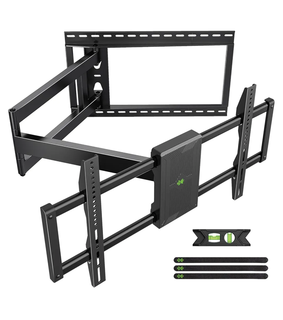 USX Mount Long Arm TV Wall Mount for Most 42-95 inch Television 40 Inch Extension Full Motion TV Mount，Wall Mount Bracket with 90°Swivel Up to 150lbs Fits 16” 18” 20” 24” Stud VESA 800x400mm