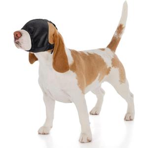 Xuniea Dog Calming Cap Dog Blindfold Shading Eye Cover Pet Anxiety Mask Muzzle Noise Ear Muffs for Noise Cancelling Grooming Anti Car Sickness (Medium)