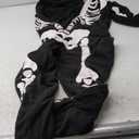 Spooktacular Creations Skeleton Costume - Unisex Adult Pajamas Plush Hoodie for Halloween and Themed Parties (Large)