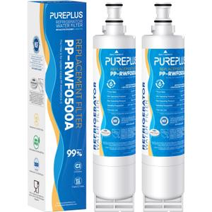 PUREPLUS 4396508 Refrigerator Water Filter, Replacement for EDR5RXD1, EveryDrop Filter 5, 4396510, 4392857, Kenmore 46-9010, 9085, LC400V, WF-NLC240V, RFC0500A, WF285, W10186668, 2Pack