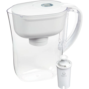 Brita Metro Water Filter Pitcher with SmartLight Change Indicator, BPA-Free, Replaces 1,800 Plastic Water Bottles a Year, Lasts Two Months, Includes 1 Filter, Small - 6-Cup Capacity, White